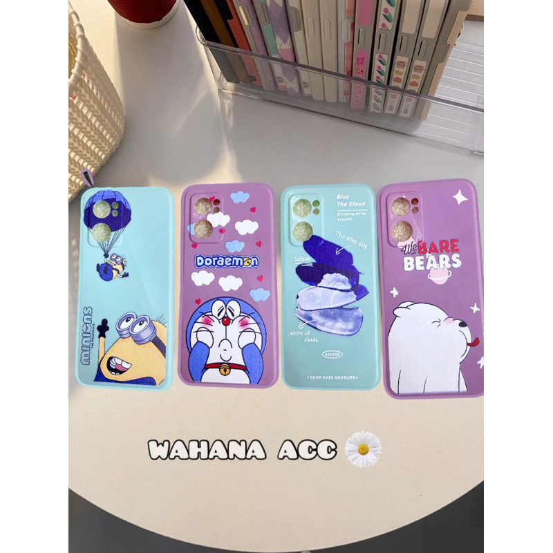 หมีมินเนี่ยนยูนิคอร์นโดราเอมอนตัวละครโทรศัพท์มือถือ Softcase ประเภท Samsung a22 A12 A03 Oppo F9 A5S 