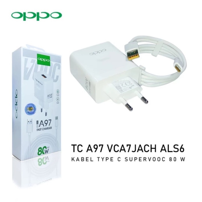 Oppo A97 80w เครื่องชาร์จชาร์จเร็ว Oppo Micro 1usb Supervooc A97 80W type-c