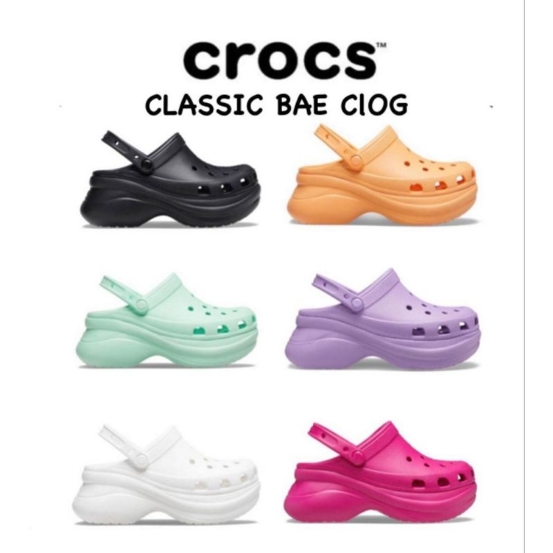 Crocs bae รองเท้าแตะลําลอง คลาสสิก สําหรับสตรี