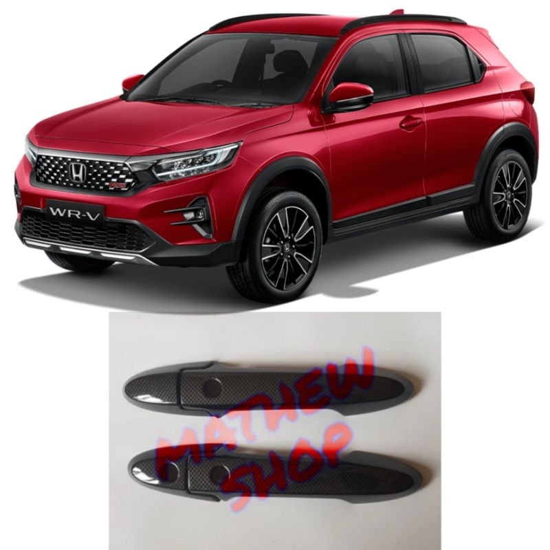 Wrv Wr-v 2022 2023 2024 2025 ฝาครอบมือจับประตูคาร์บอน / Wrv มือจับประตู 2022 2023 2024 2025 คาร์บอน