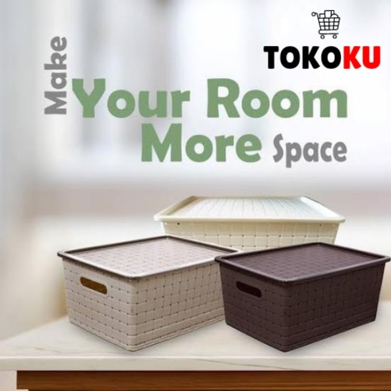 LUGANO BOX L BASKET WITH MULTIPURPOSE LID HAWAII 9252 DT