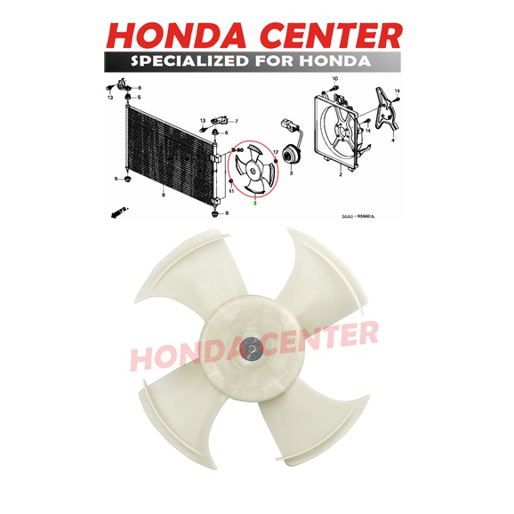 Honda Civic Ferio City Z Crv Old Gen1 1996 1997 1998 1999 2000 2001 Ac พัดลมใบพัด
