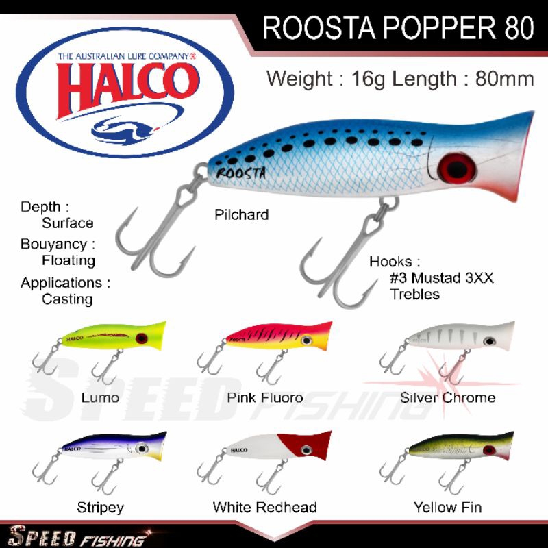 Halco Roosta Popper 80 Lure Popper Floating
