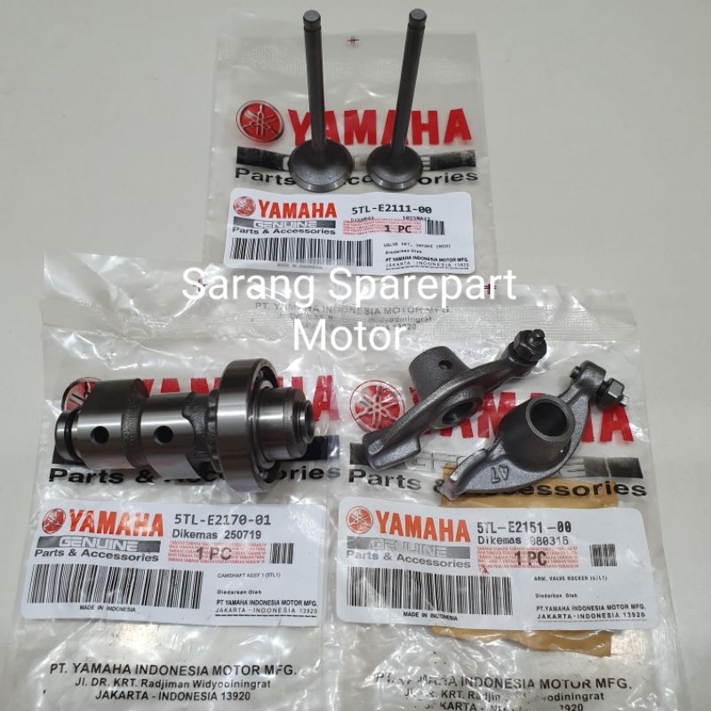 Camshaft Camshaft + จาน + ชุดวาล์วสําหรับ Mio Sporty Smile Soul Fino คาร์บูเรเตอร์ 5TL