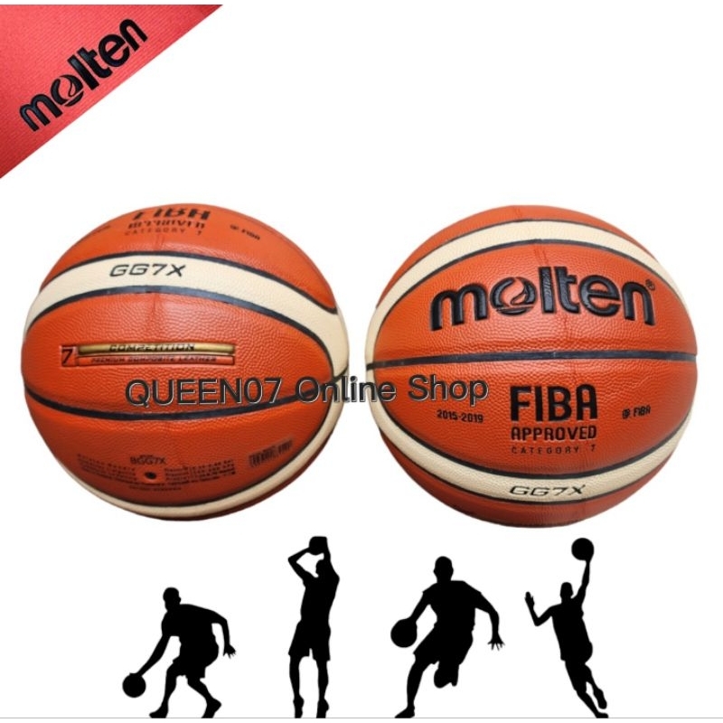บาสเกตบอล Molten GG7 X - GG7X FIBA การแข่งขันหนัง PVC นําเข้า