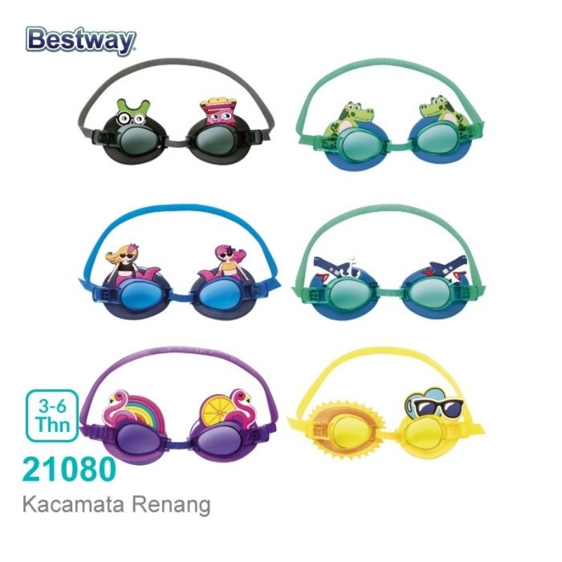 BESTWAY 21080 AQUAPALS KIDS SWIMMING GOGGLES