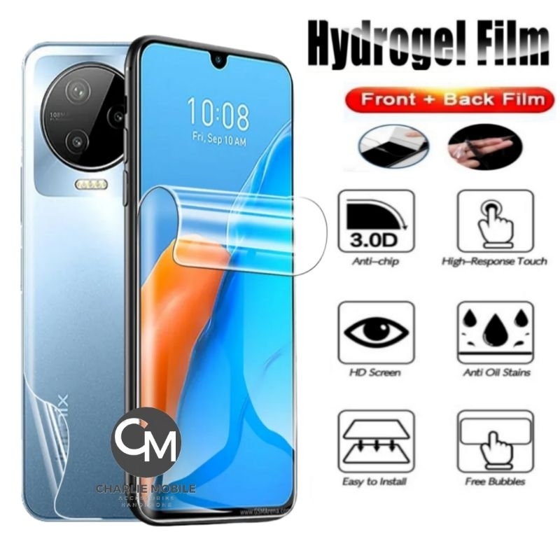 ฟิล์มกันรอยหน้าจอ Hydrogel jelly ป้องกันรอยขีดข่วนคลุมทั้งหมด Infinix Zero 5G Zero 4 Zero 4 plus Zer