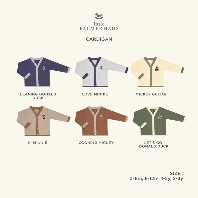 Little palmerhaus-Disney frosty mickey cardigan (เสื้อสเวตเตอร์ถักสําหรับทารกและเด็ก)