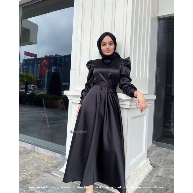Chiobushop -Qadira Dress Hijab  | Party Dress | Dress Bridesmaid | Dress Kondangan | Dress Pesta | P