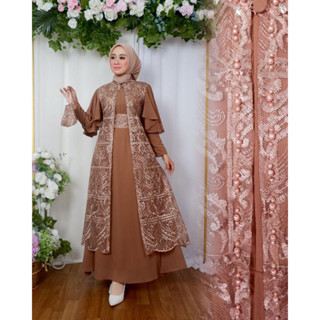 Gamis Emira Tille Nj/Kebaya เกมมิ่ง หรูหรา ปาร์ตี้ /Gamis Tille/Gamis Kebaya ด้านนอก แยกด้านใน /Gamis Kebaya Tille