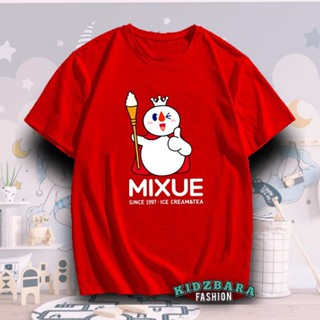 เสื้อยืดแขนสั้น พิมพ์ลายไอศกรีม Mixue สําหรับเด็ก