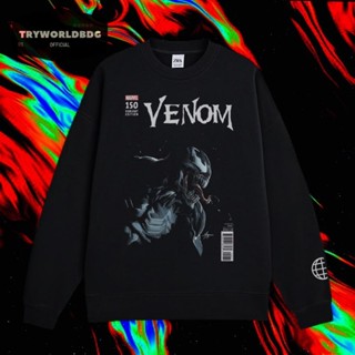 Tryworldbdg VENOM CREWNECK ของแท้ | เสื้อกันหนาว | เสื้อฮู้ดดี้ | ฟิล์มคอกลม | เสื้อยืด ลาย VENOM MARVEL CP.150 VINTAGE