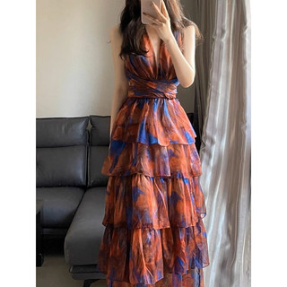 [READY STOCK] Song jia summer dress wanita kekinian bunga elegan