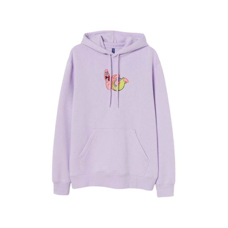 12.12 เสื้อฮู้ด H&M Patrick Lilac เย็บปักถักร้อยเสื้อกันหนาว HnM ผู้ชายผู้หญิง