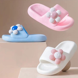 PROMO 7.7 IMPORT Okaybaby B271 Sandal Sendal Couple Anak dan Ibu Sendal Slop Flower Bahan Karet Lucu Cewek Anti Slip Anti Licin Casual Umur 4-15 Tahun Terbaru