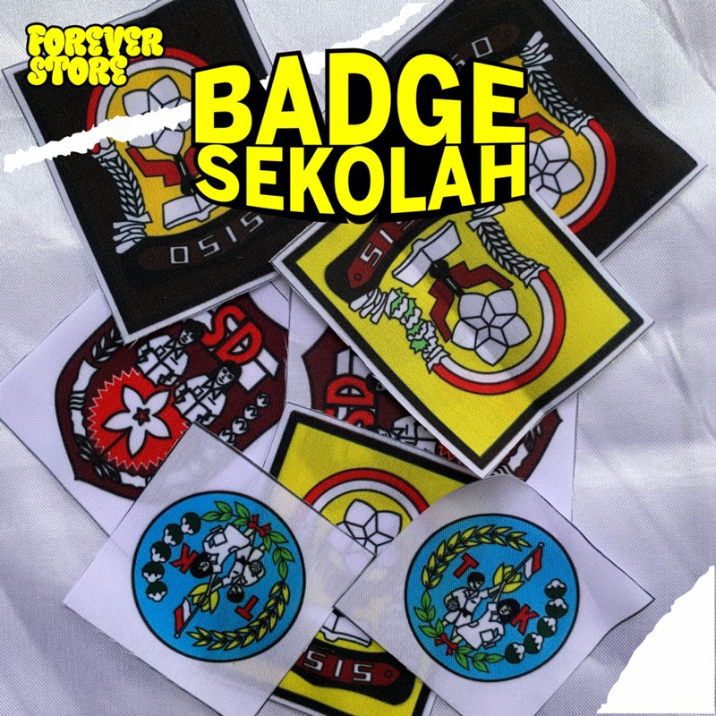 (BED BADGE BET) TK, SD, SMP, SMA PER 500,50,100 ชิ้น พิมพ์หน้าจอ