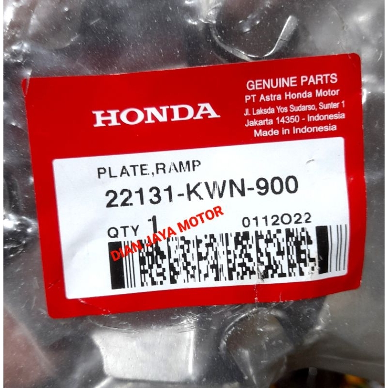 Original Honda Rame แผ่น 22131-KWN-900 Roller Housing Cover Vario 125 Vario 150 Original AM HGP Hond