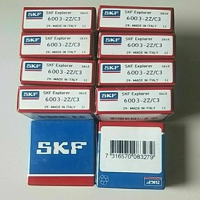 แบริ่ง 6003ZZ C3 SKF อิตาลี ฝาครอบเหล็ก 6003 ZZ 2Z