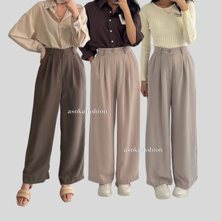 ASOKA Meira Pants 998 Loose Pants Kancing [PART2] - Celana Kulot Wanita - Celana Kantor Formal/Casual - Trousers Wanita