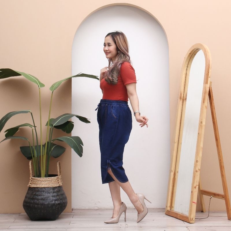 กางเกงยีนส์ผู้หญิง 7/8 gemini oversize