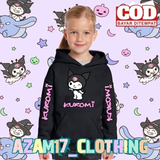 เสื้อแจ็กเก็ตกันหนาว มีฮู้ด ลายการ์ตูน Kuromi And Melody Kuromi Hello Kitty และ Friends สําหรับเด็กผู้ชาย และเด็กผู้หญิง