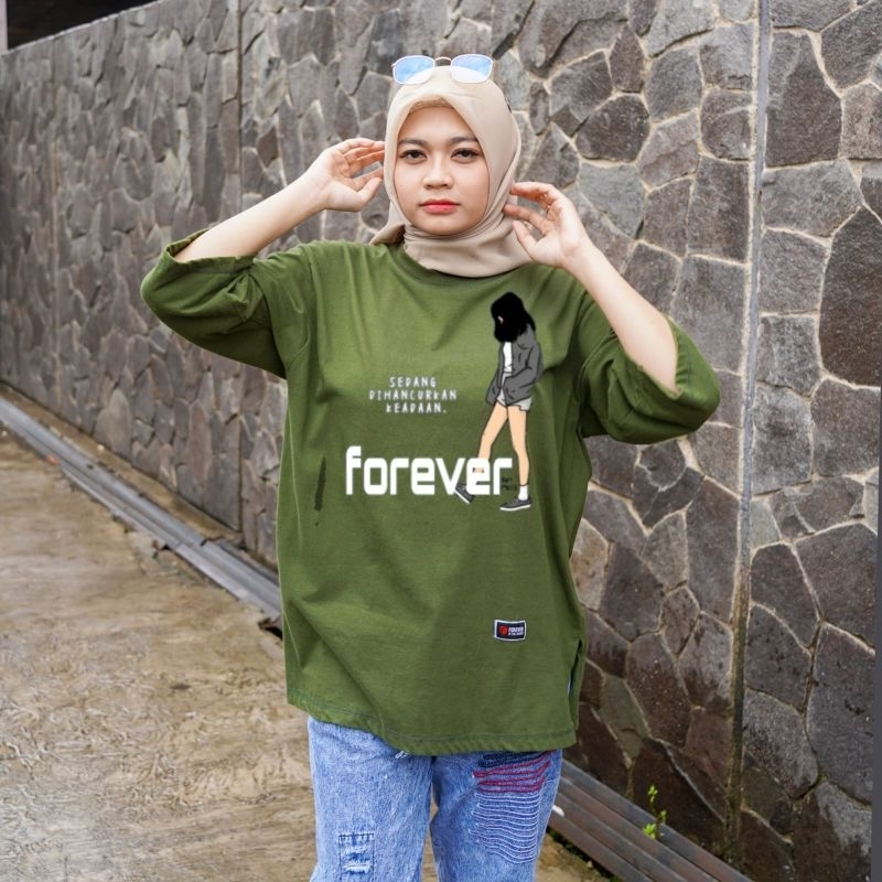 Fun Style Daily Oversize Forever Oversize T-Shirt 7/8 DTF ซื้อ 4 แถม 1 สุ่ม