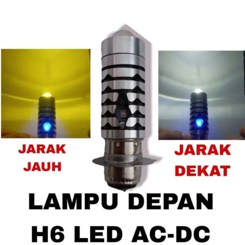 Bright Ac-Dc 2 Color H6 Laser Main Bulb Led ไฟหน้า