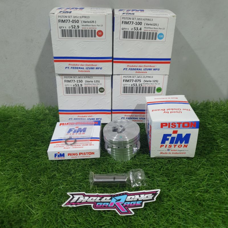 ลูกสูบชุด Fim77 Vario125 52.4 52.65 52.29 53.15 53.4 53.9 54.4 Pin 13 Thelereng_Garage Shop