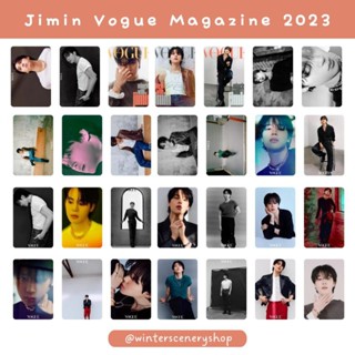 Bts ชุดถ่ายภาพสมาชิก - Jimin "V0gue Ma9azine 2023" | โฟโต้การ์ด 1 ชุด ได้ 28 ชิ้น