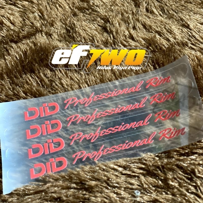 Did VELG STICKER ขอบมืออาชีพ TRANSPARKANT