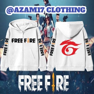 Garena Free Fire FF Games Free Fire เสื้อแจ็กเก็ต มีฮู้ด มีซิป สําหรับเด็กผู้ชาย และเด็กผู้หญิง