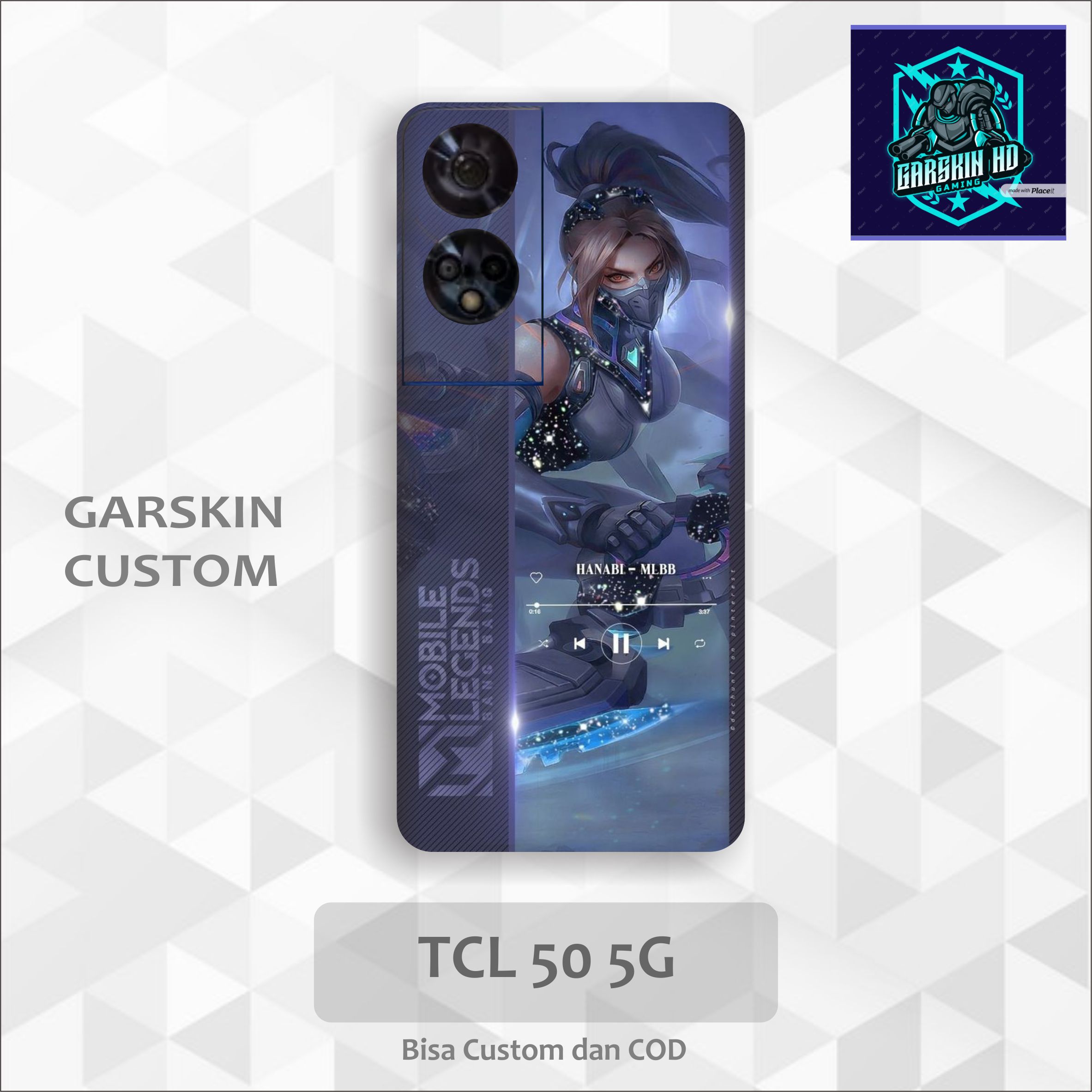 สติ๊กเกอร์ Garskin Tcl 50 5g เลือกหลากหลายได้ 2 ชิ้น