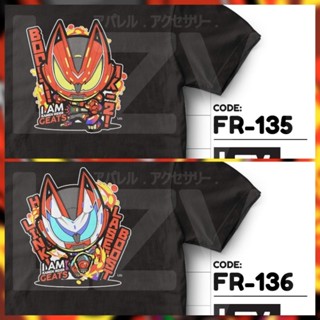 [PRE-ORDER] เสื้อยืดลําลอง แขนสั้น คอกลม พิมพ์ลาย Kamen RIDER GEATS BOOST Mk2 (FR-135) ออกแบบโดย LZY