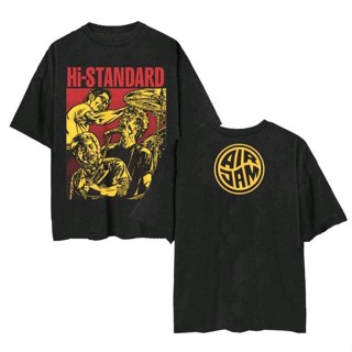 เสื้อยืด พิมพ์ลายวงร็อค Hi-Standard Air Jam Tour สไตล์ญี่ปุ่น พังก์ร็อค โอเวอร์ไซซ์