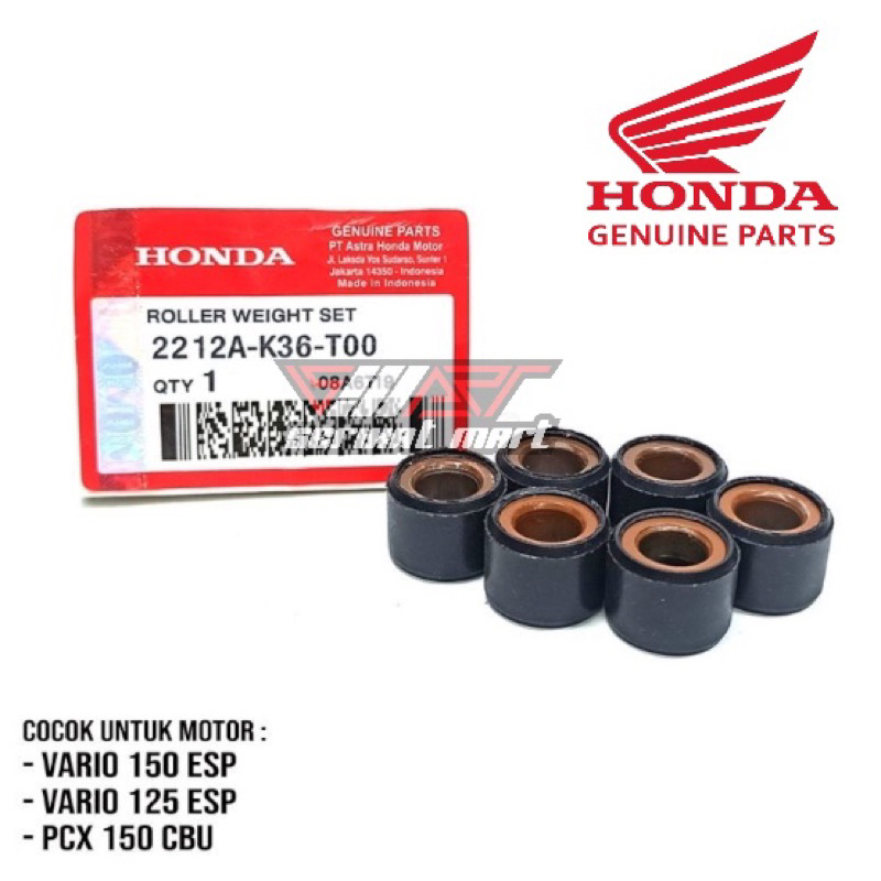 ROLLER HONDA VARIO 125/150 PCX 150 ADV 150 ORIGINAL 2212AK36T00 / 2212AKWN640