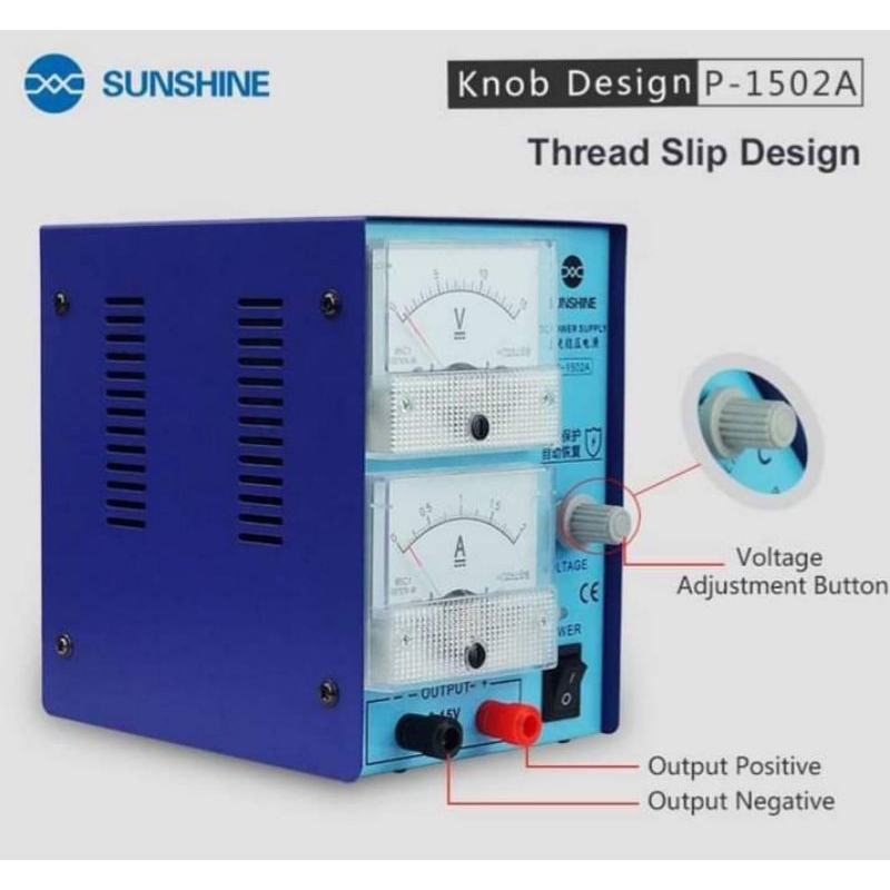 แหล่งจ่ายไฟ DC SUNSHINE 1502A / P-1502A 2amper ของแท้