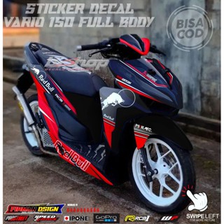 สติกเกอร์รูปลอก แบบเต็มตัว สําหรับ Honda Vario 150 redbul