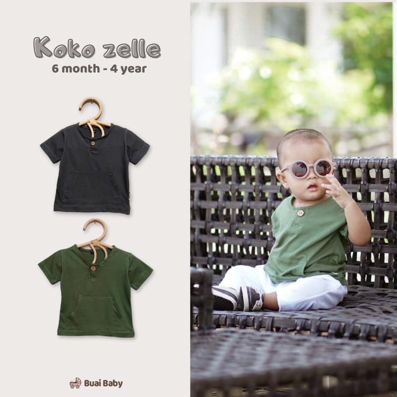 Buuai Baby - Koko Zelle สําหรับเด็กผู้ชาย วัสดุเย็นสบาย