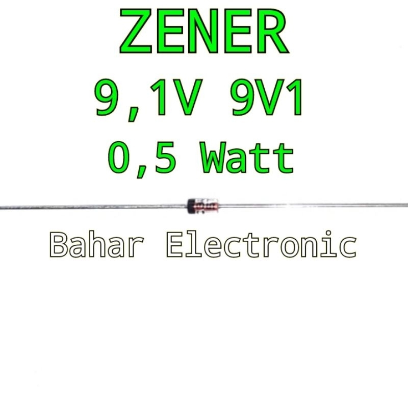 Zener Diode 9,1V 9V1 0.5W ต่อ 2 ชิ้น