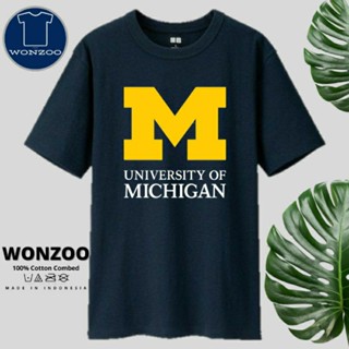 เสื้อยืด UNIVERSITY OF MICHIGAN คุณภาพพรีเมี่ยม