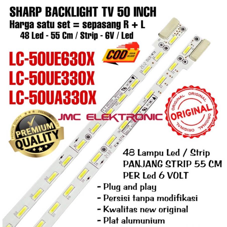 SHARP 50 INCH LED TV BACKLIGHT LC-50UA330X LC-50UE330X LC-50UE630X 50UE630X 50UE330X 50UA330X LC50UE
