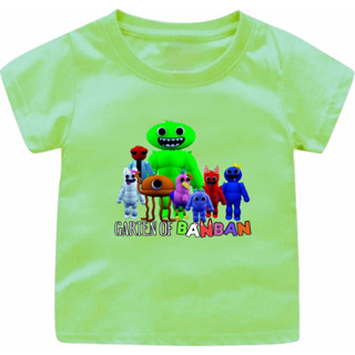 เสื้อยืด ลาย Garten OF BANBAN สําหรับเด็กผู้ชาย อายุ 2-12 ปี ไซซ์ S-3XL สีพื้น