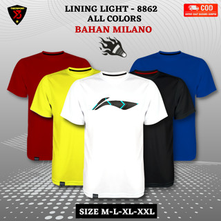 ใหม่ล่าสุด BADMINTON JERSEY LINING LIGHT เสื้อยืดลําลอง สําหรับผู้ชาย และผู้หญิง แขนสั้น พิมพ์ลาย BADMINTON