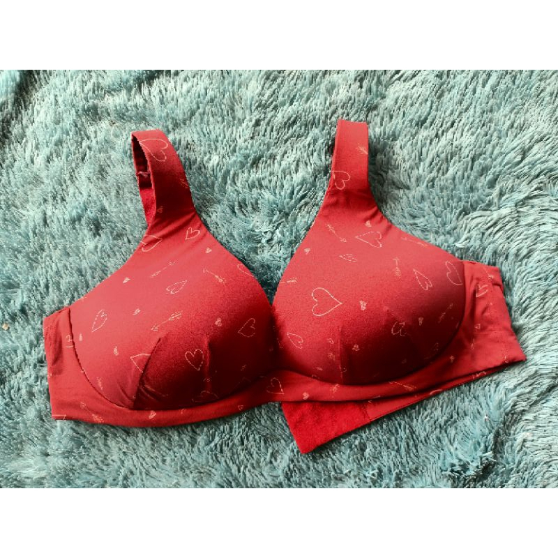 BRA SEAMLESS ปราศจากสายไฟ RED LOVE SIZE XXL (2XL) XXXL (3XL) FIT BRA 42D 42E 42F 44B 44C 44D 44E 44F