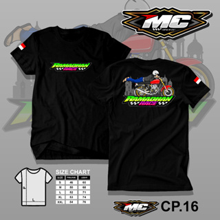 Ramadhan RACE เสื้อยืดลําลอง สําหรับผู้ชาย แขนสั้น คอกลม พิมพ์ลาย Distro Style Motorcycle cb gl mp tiger MC CP.16