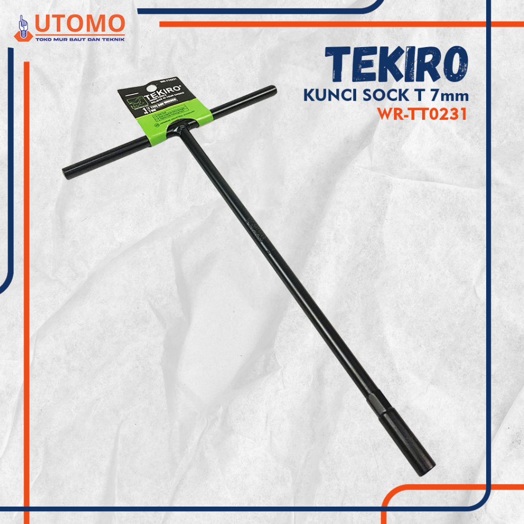 Tekiro ประแจ T-Socket สีดํา 7mm-19mm