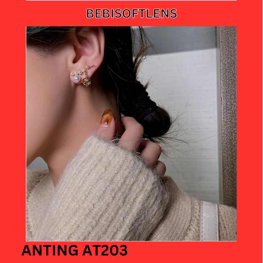 AT203 ต่างหูเงิน / เงิน S925 ต่างหูแฟชั่นผู้หญิงเท่ๆน่ารักที่ไม่ซ้ํากัน /BB