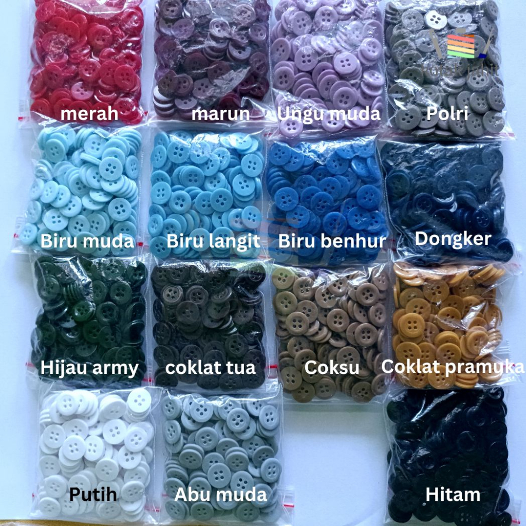KEMEJA ปุ่ม 4 รูต่อ gross เนื้อหา 144 ชิ้น 14 มม.เสื้อกระดุมชายเสื้อเส้นผ่านศูนย์กลาง 14 มม.1.4 ซม. 