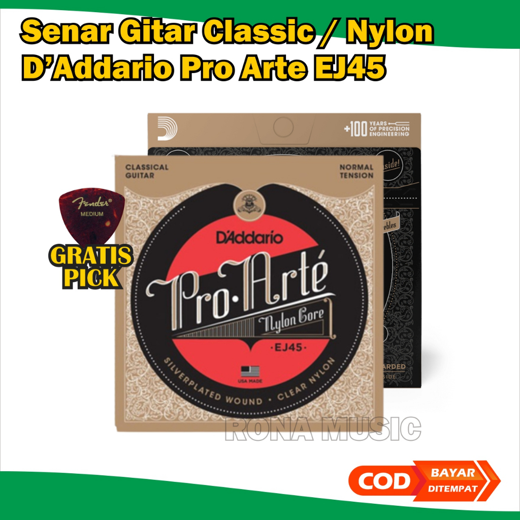 สายกีต้าร์คลาสสิค DAddario Pro Arte EJ45 สายกีต้าร์ไนลอนใส
