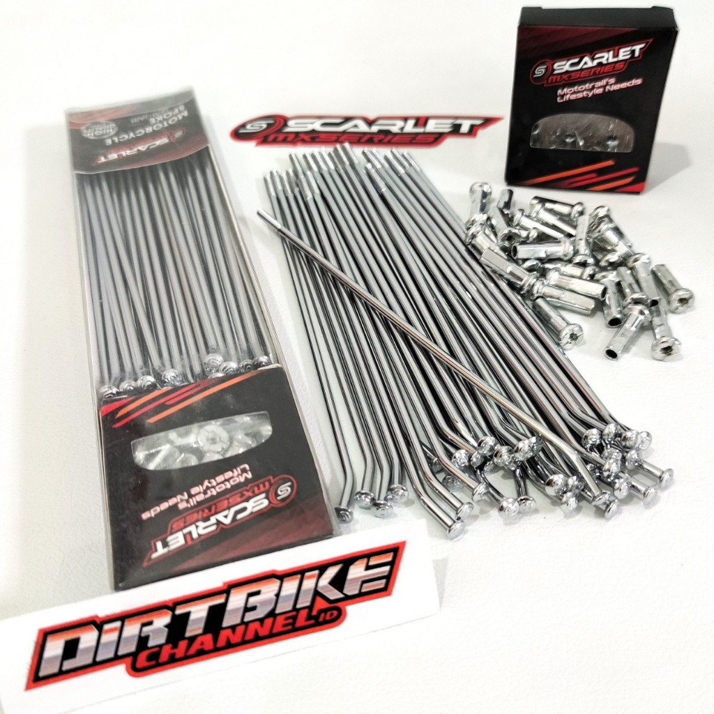 SCARLET CHROME Spokes 16 19 17 18 21 KLX DTRACKER 150 CRF 150 WR 155 36 HOLE
